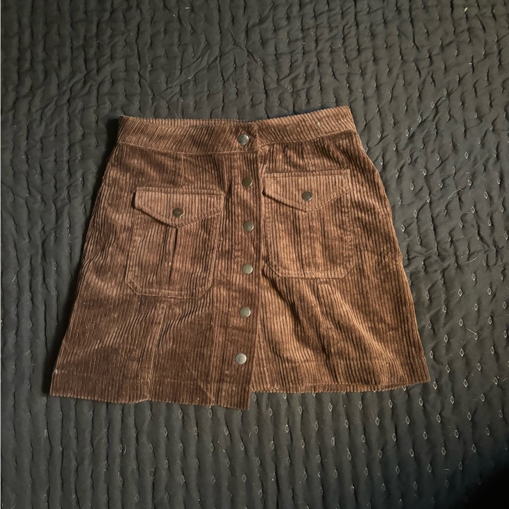 Brown corduroy skirt size medium